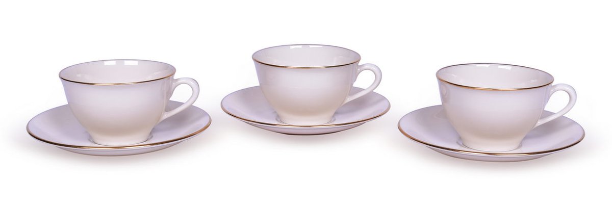 Three Chicago, Milwaukee, St. Paul & Pacific Railroad China Olympian Teacup & Saucer Sets
