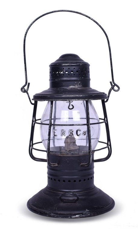 Keystone Erie Railroad Bell Bottom Lantern w/ Clear Cast Globe