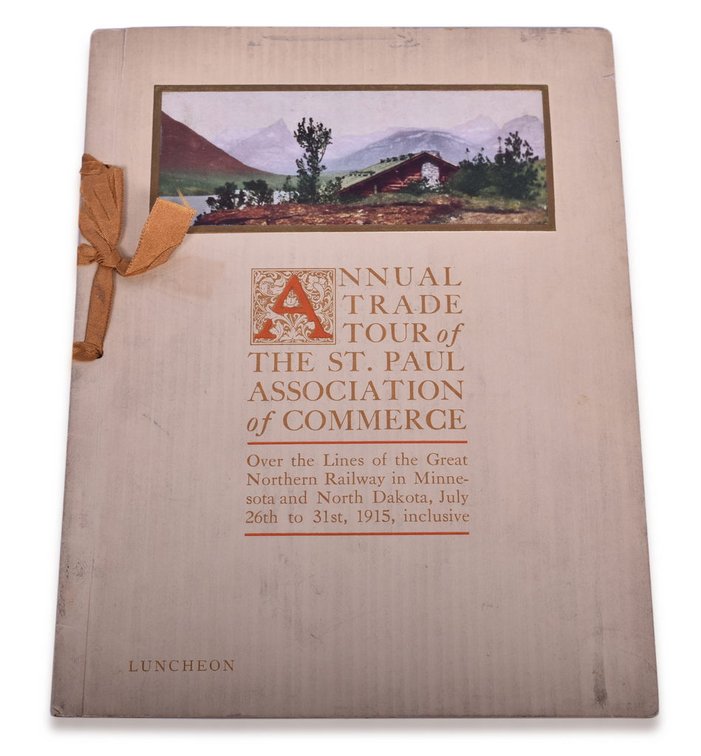 1915 Great Northern Railway Special Menu - Annual Trade Tour of the St. Paul Association of Commerce