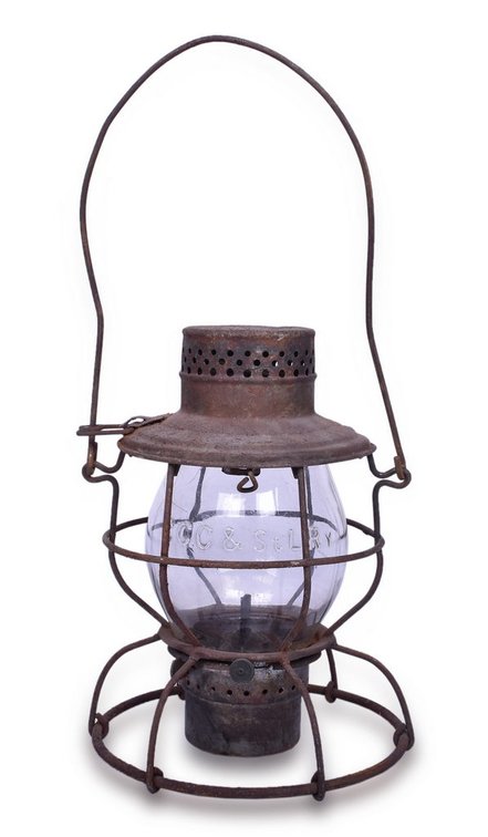 Handlan Big Four Railroad Lantern w/ Clear Cast CCC & StL Ry Globe