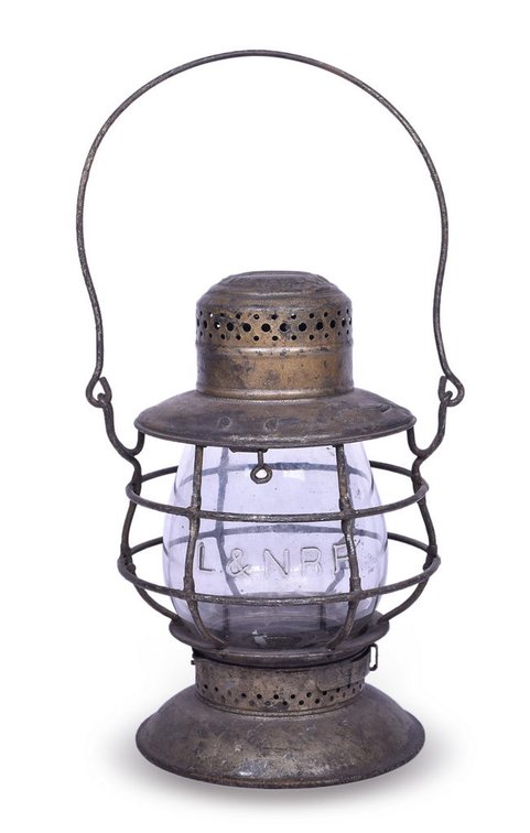 Dietz Louisville and Nashville Bell Bottom Lantern w/ Clear Cast Extended Base Globe