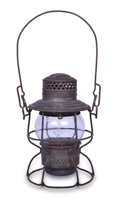 Erie Railroad Adams & Westlake Kero Lantern w/ Clear Etched Globe