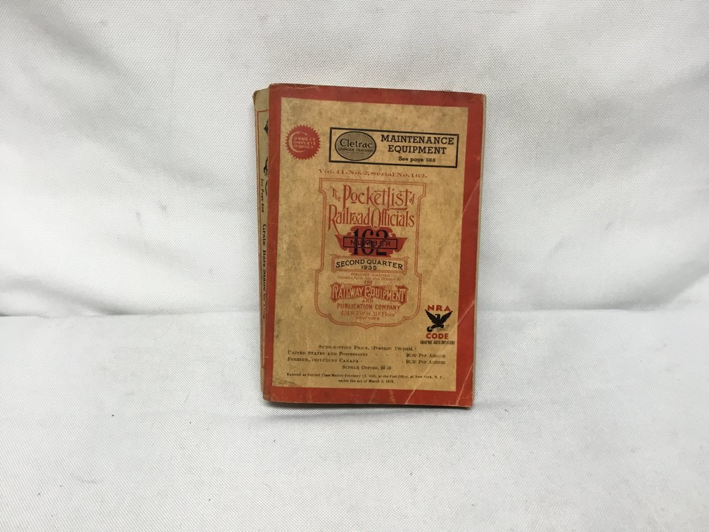 The Pocketlist of Railroad Officials Number 162