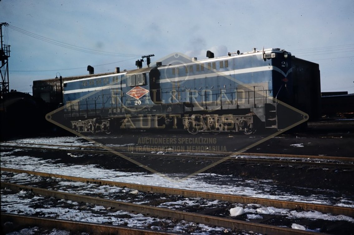 20 Slides - Baltimore and Ohio Steam, Jersey Central Steam, Minneapolis Northfield and Southern, Virginian, Soo Line Steam, Norfolk and Western Steam, Morristown and Erie, Pennsylvania Steam