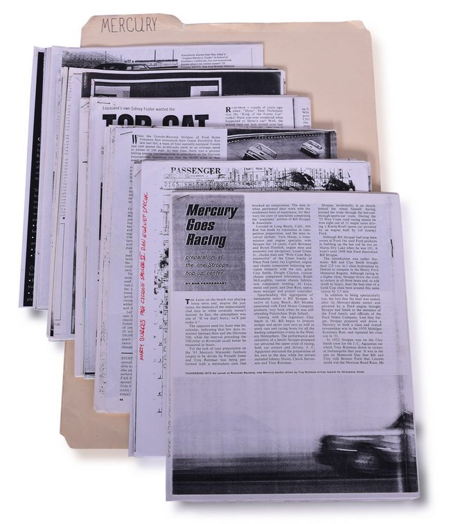 Mercury Automobile Research Folder