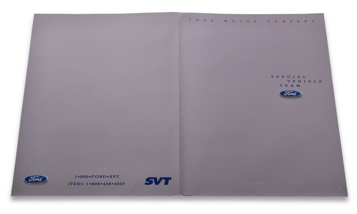1998 Ford Special Vehicle Team Press Folder Dealer Packet w/ 35mm Slides of SVT Mustang Cobra