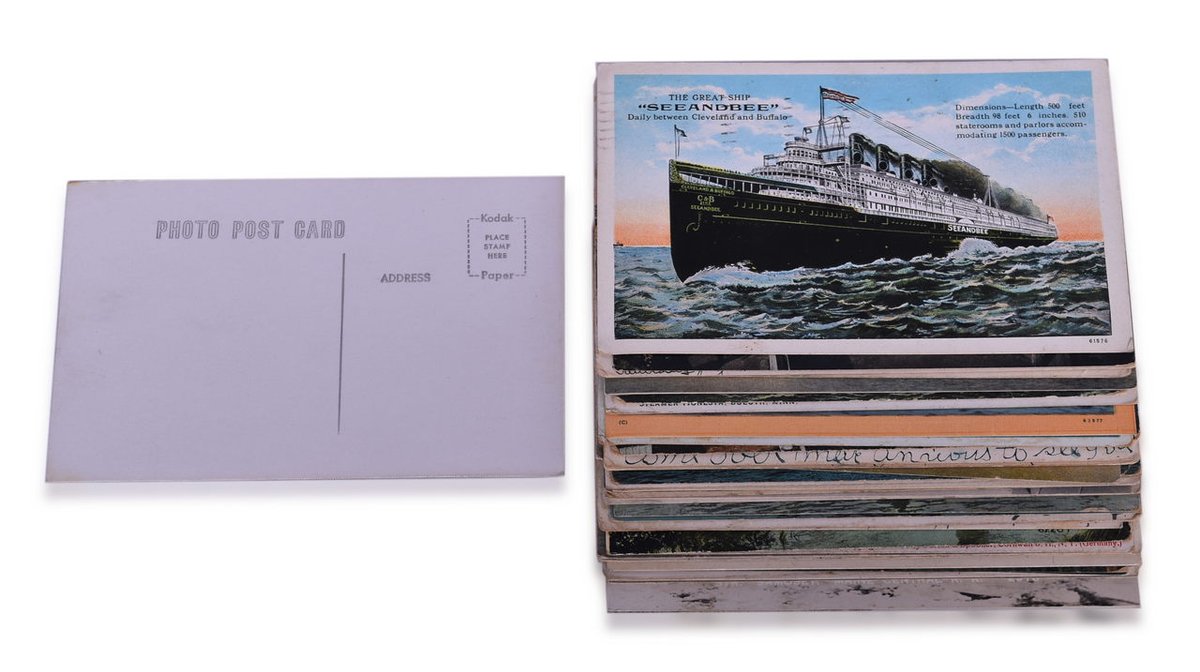 Forty-One Steamboat and Ferry Postcards - 1904 to 1940 - Great Ship Seeandbee, Maine Central Railroad, Hudson Day Line, and More