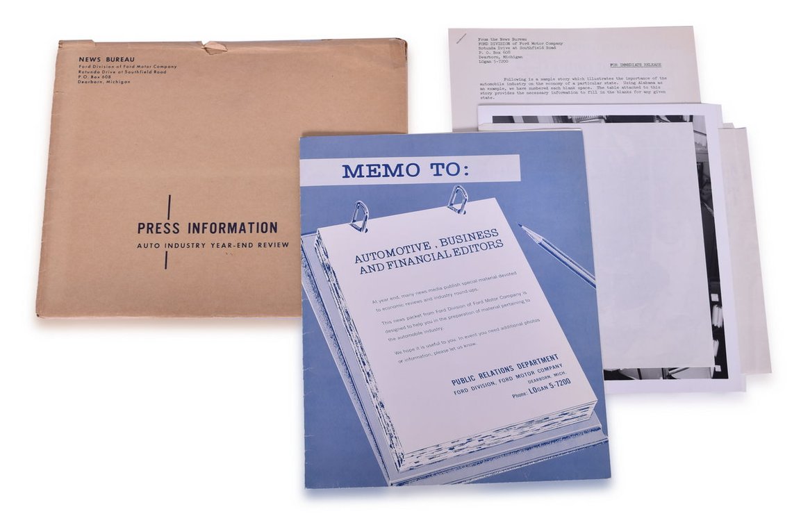 1960 Ford Automobile Press Release Packet