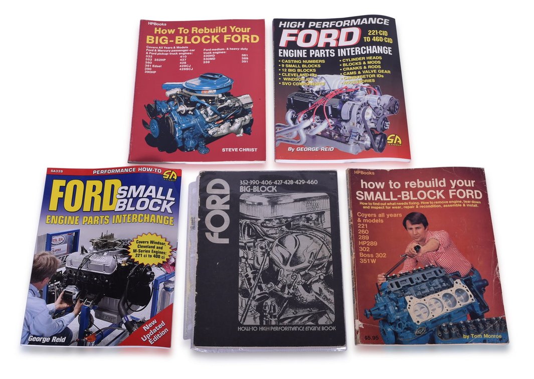 Five Ford High Performance Engine Books for Automobiles