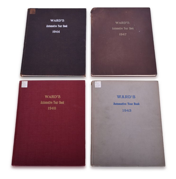 Four Ward's Automotive Yearbooks - 1940, 1943, 1944, 1947