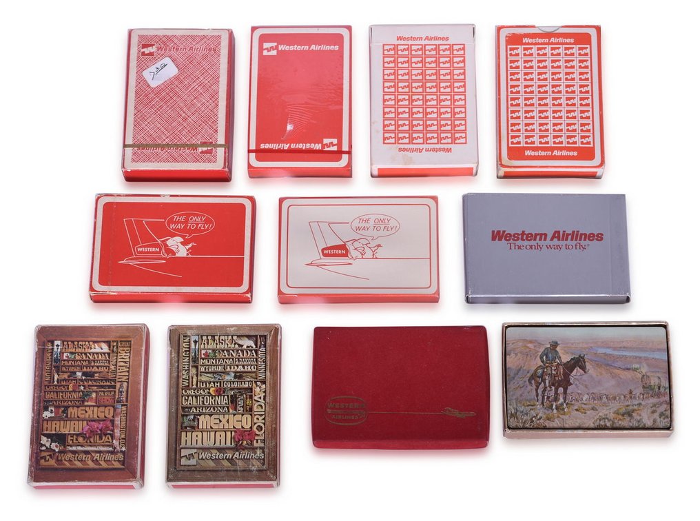 Ten Western Airlines Playing Card Decks
