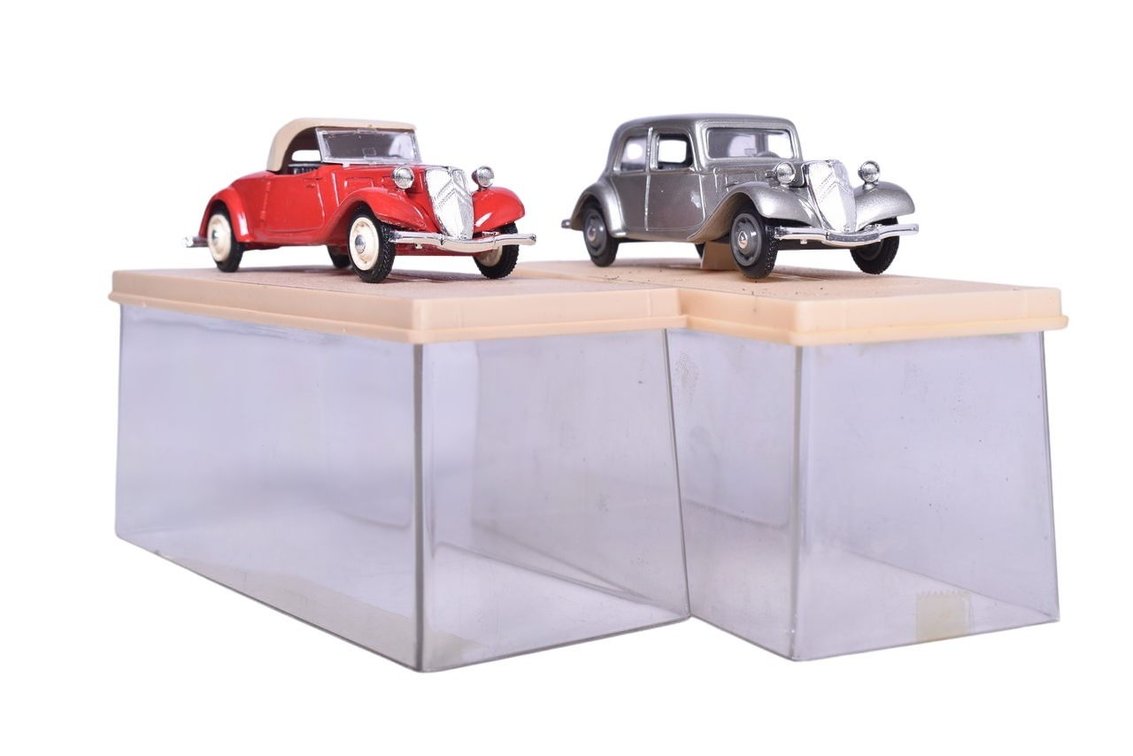 Pair of Eligor Models - Citroen Traction Avant Cabriolet and Citroen Traction Avant Berline