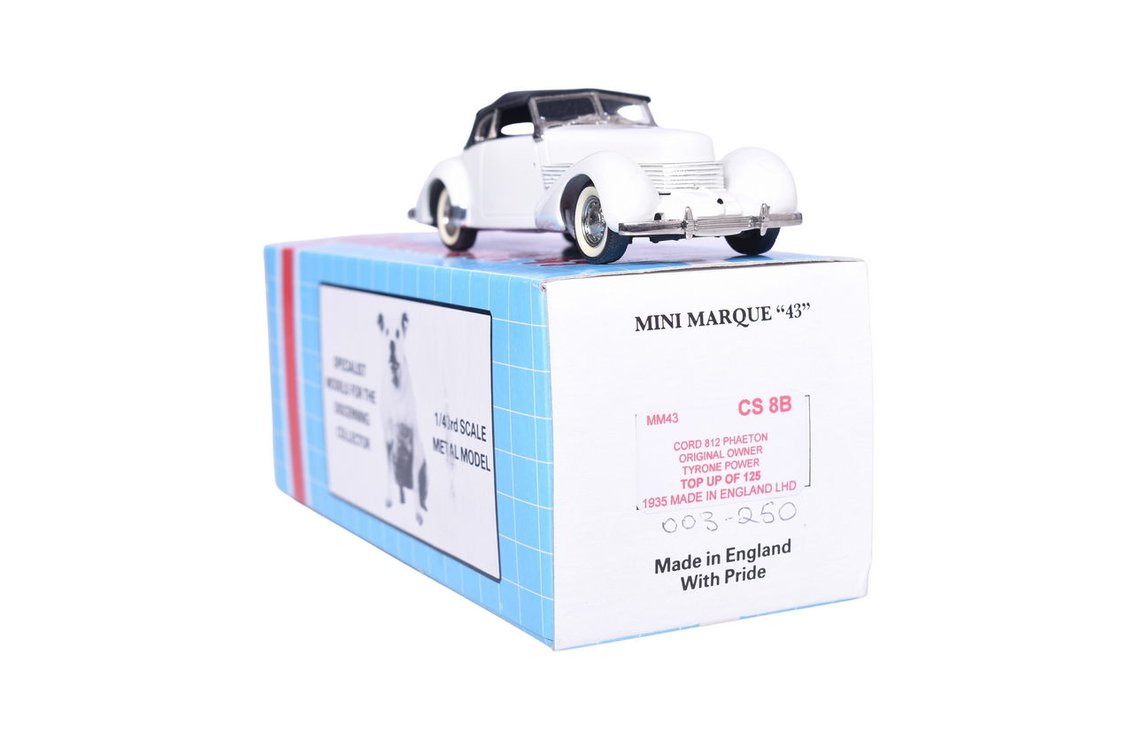 Mini Marque 1935 Cord 812 Phaeton Original Owner Tyrone Power