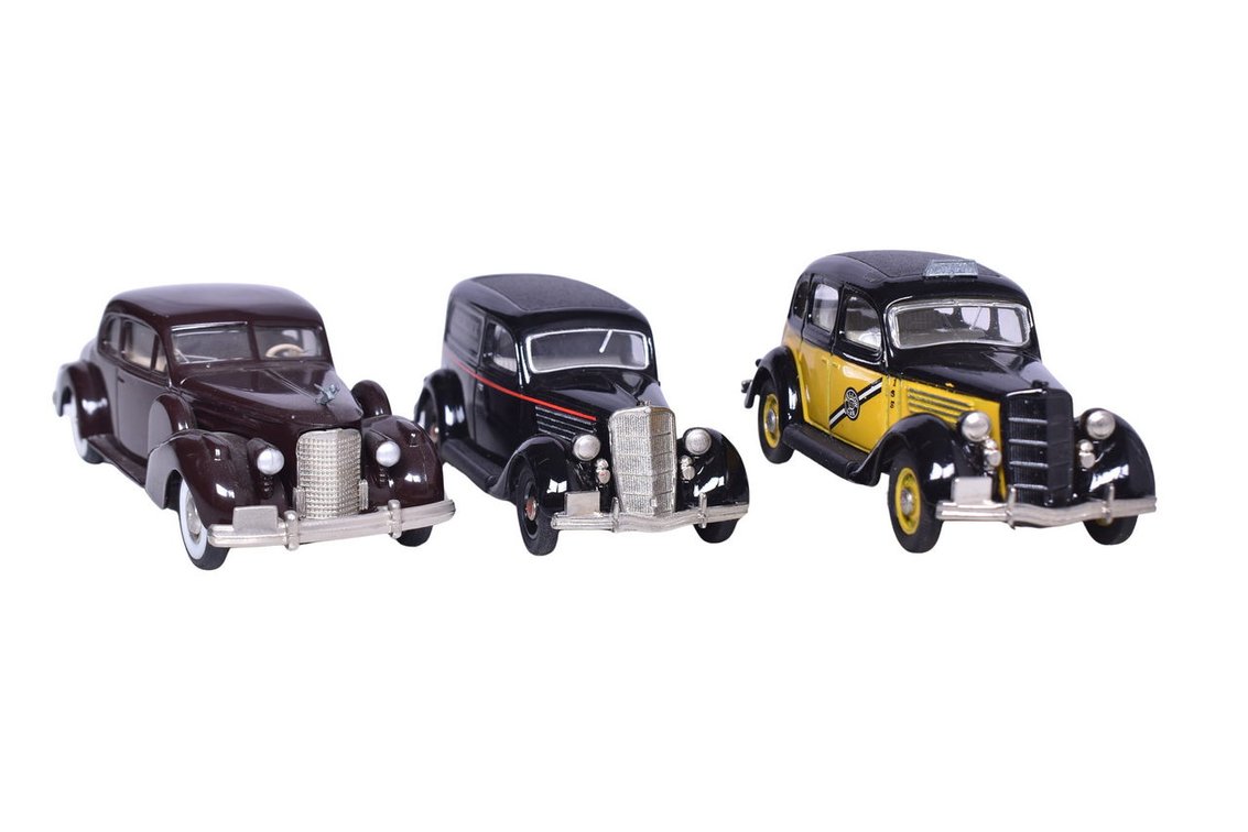 Three Rextoys Car Models - 1935 Ford V8 and 1938 Cadillac V16