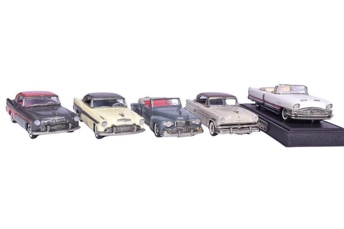 Five Collector's Classics '50s Car Models -  Desoto, Mercury, Ford Sunliner