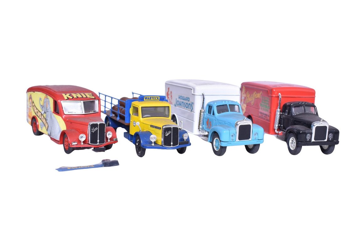 Four Vitesse Car Models - Saurer-Diesel and Mack B