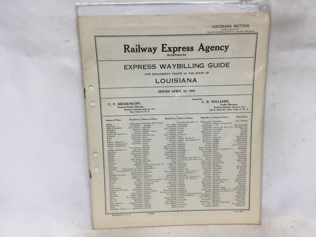 Express Waybilling Guide for Louisiana