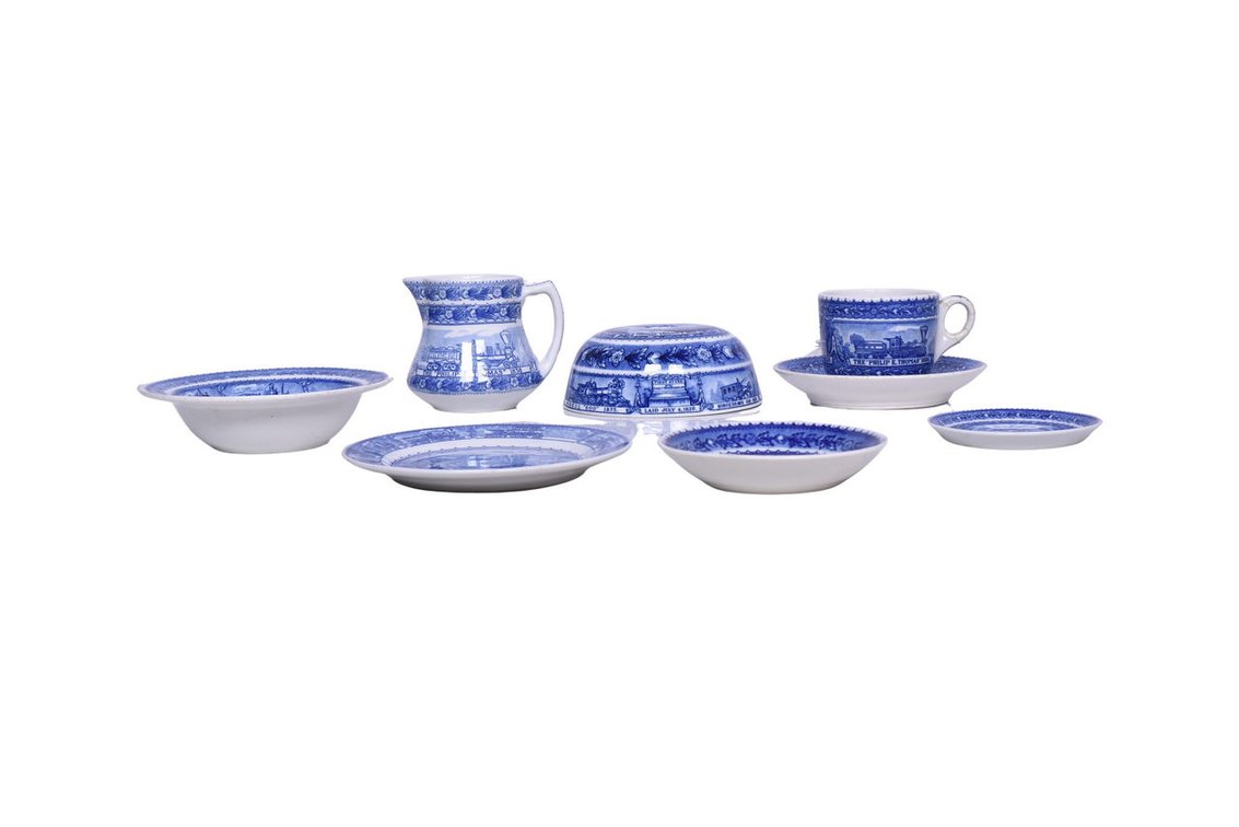 Eight Pieces of Baltimore & Ohio Railroad Centenary China - Scammell's and Shenango