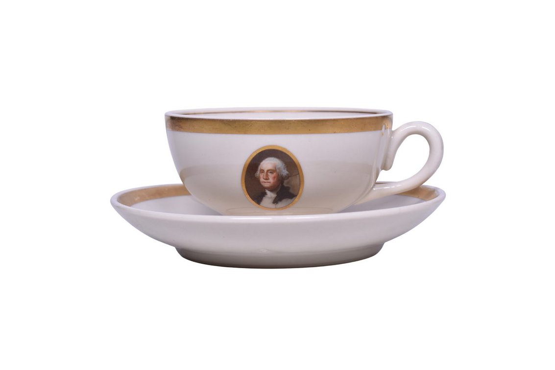 Chesapeake & Ohio Railroad George Washington China Teacup and Saucer