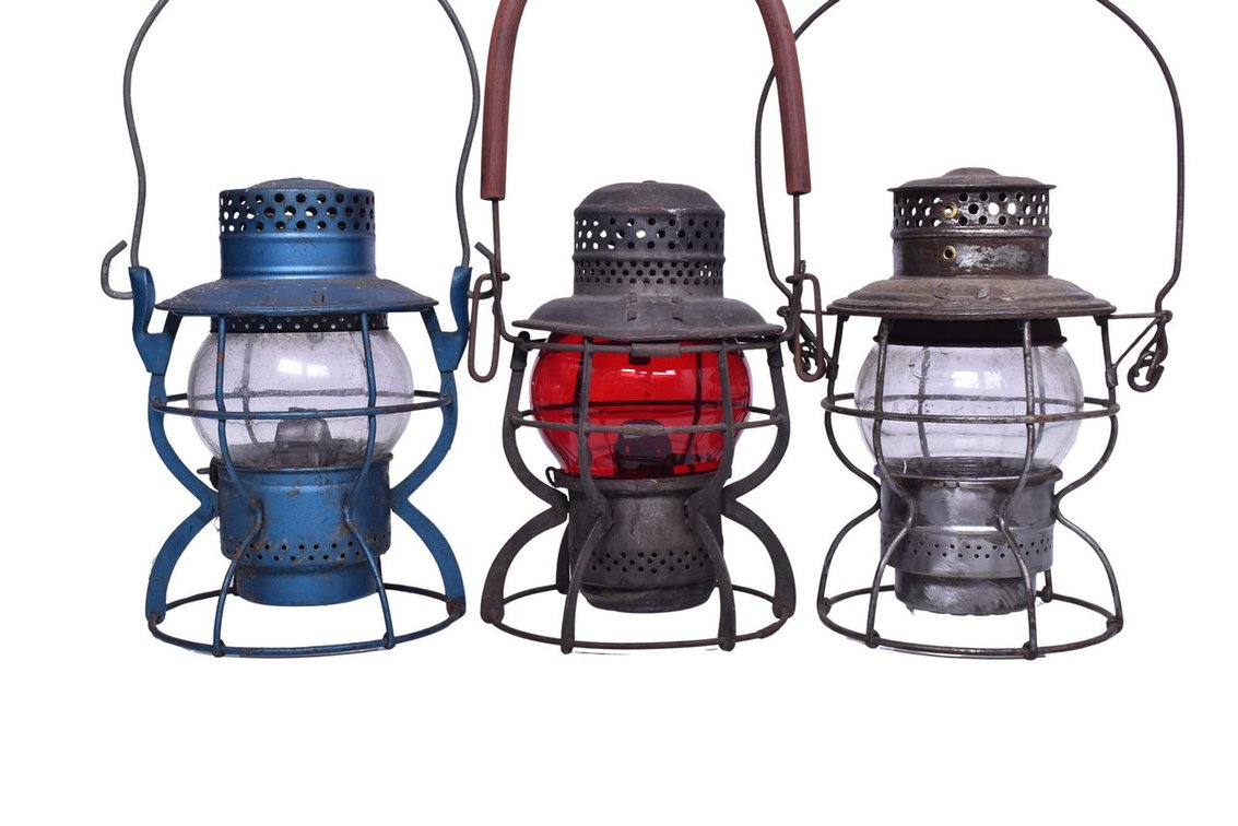 Trio of East Coast Lanterns - Long Island Railroad, Rock Island, and New York Central