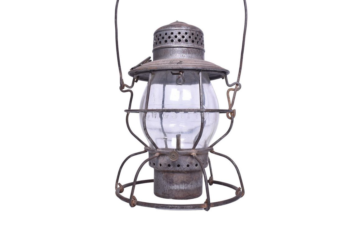 Handlan Chicago Milwaukee and St. Paul Railway Railroad Lantern w/ Clear Cast Globe