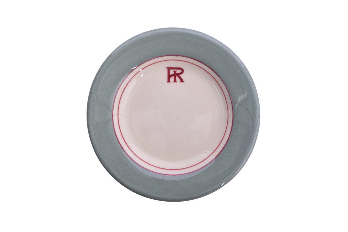 Chicago Rock Island Railroad Buffalo China Sage Green Butter Pat