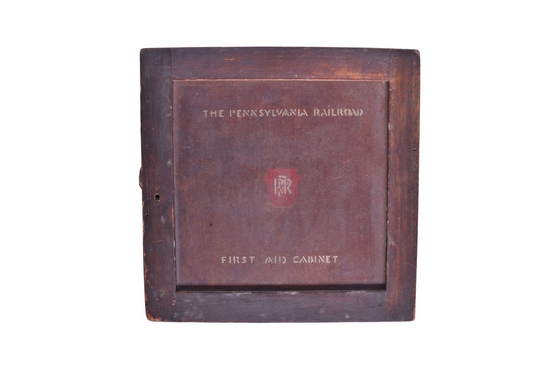 Pennsylvania Railroad Wall-Mounted First Aid Box