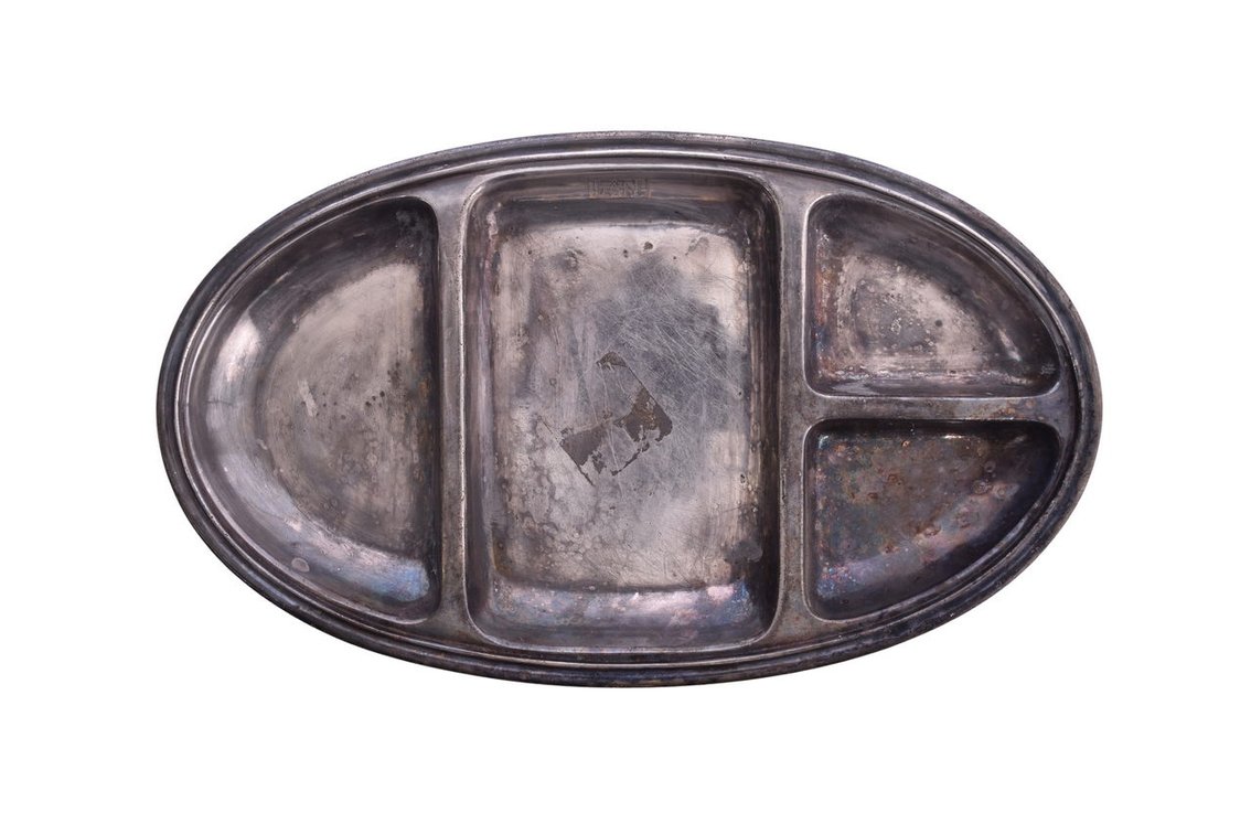 International Silver Louisville & Nashville Railroad Oval Divided Platter Tray
