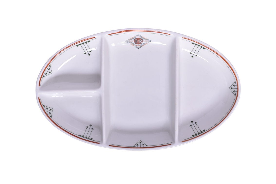 Texas and Pacific Railway Dining Car China Arrow Divided Oval Platter