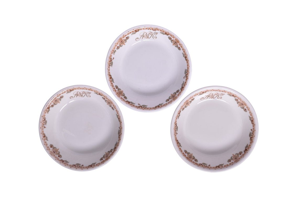 Three Norfolk and Western Railroad China Cavalier Fruit Bowls