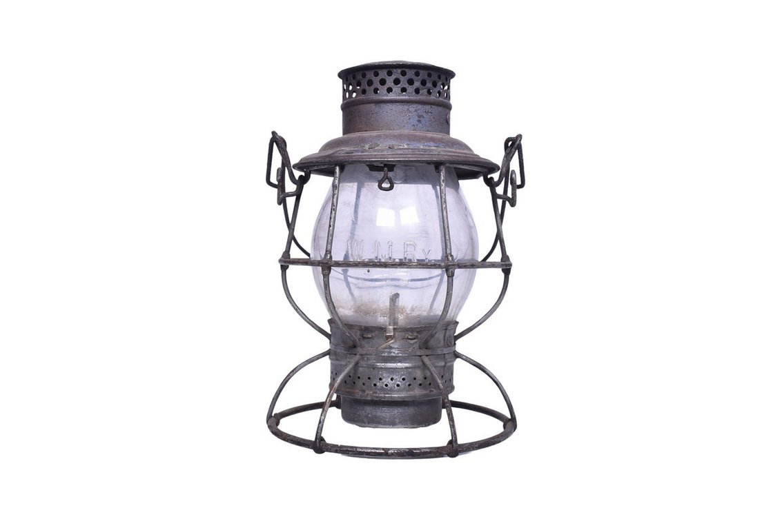 Adlake Reliable Western Maryland Railway Railroad Lantern with Clear Cast Globe