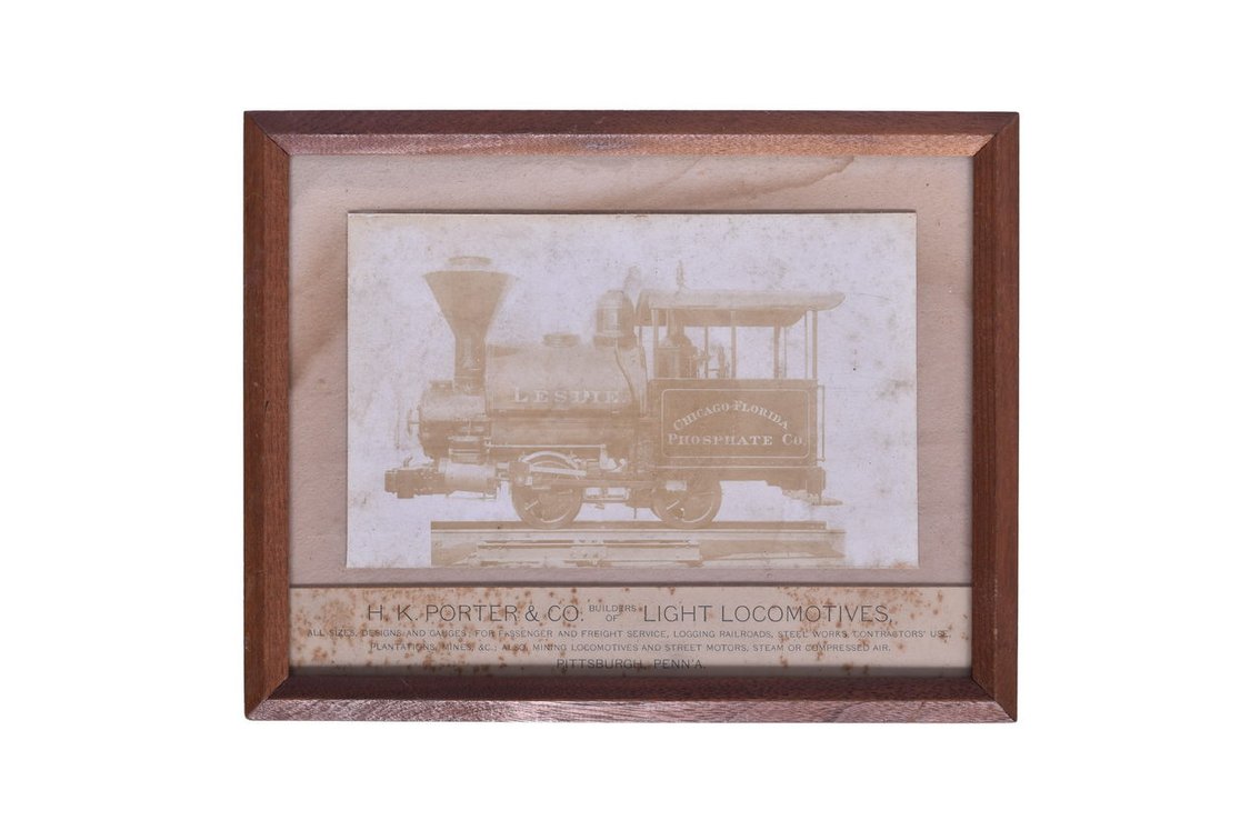 1890's H.K. Porter Chicago Florida Phosphate Co. Builders Photo w/ Matte