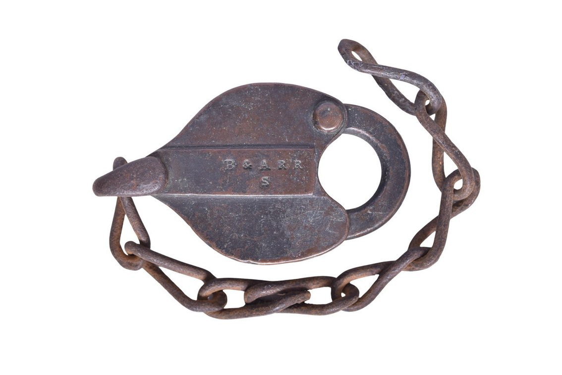 Boston & Albany Railroad Ritchie & Sons Brass Heart Shaped Switch Lock