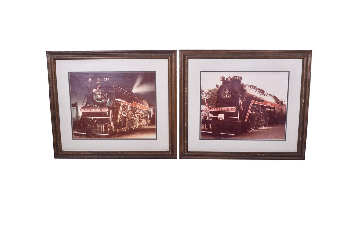 Pair of 1976 Large American Freedom Train Photographs - Reading T1