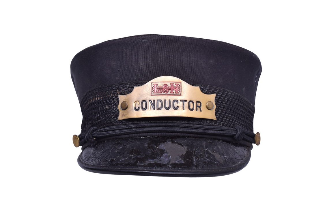 Louisville and Nashville Railroad Conductor Uniform Cap with Brass Badge