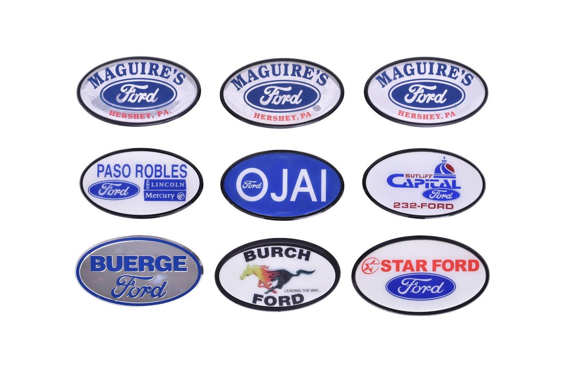 Nine Trailer Hitch Covers / Dust Caps - Ford Dealerships