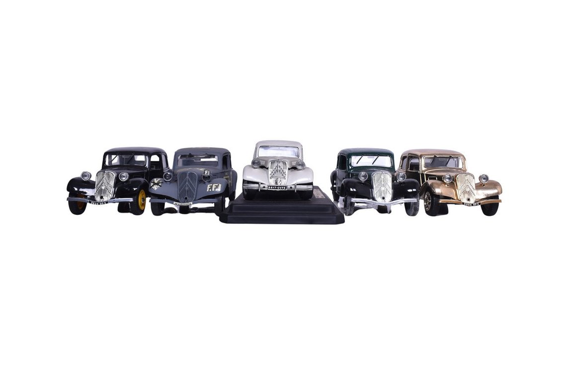 Four 1:20 die cast Citroen Models  - Elicor and Burago- Custom Painted WWII