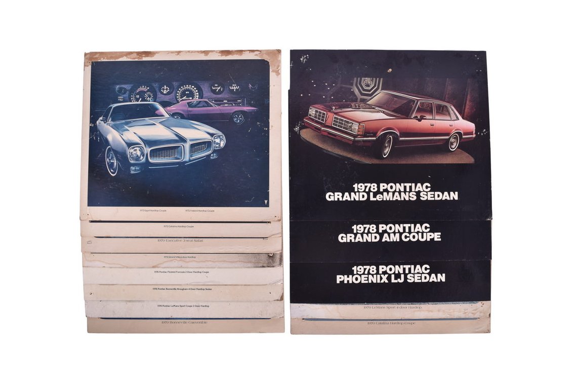 Thirteen Pontiac Color Posters - 1970s