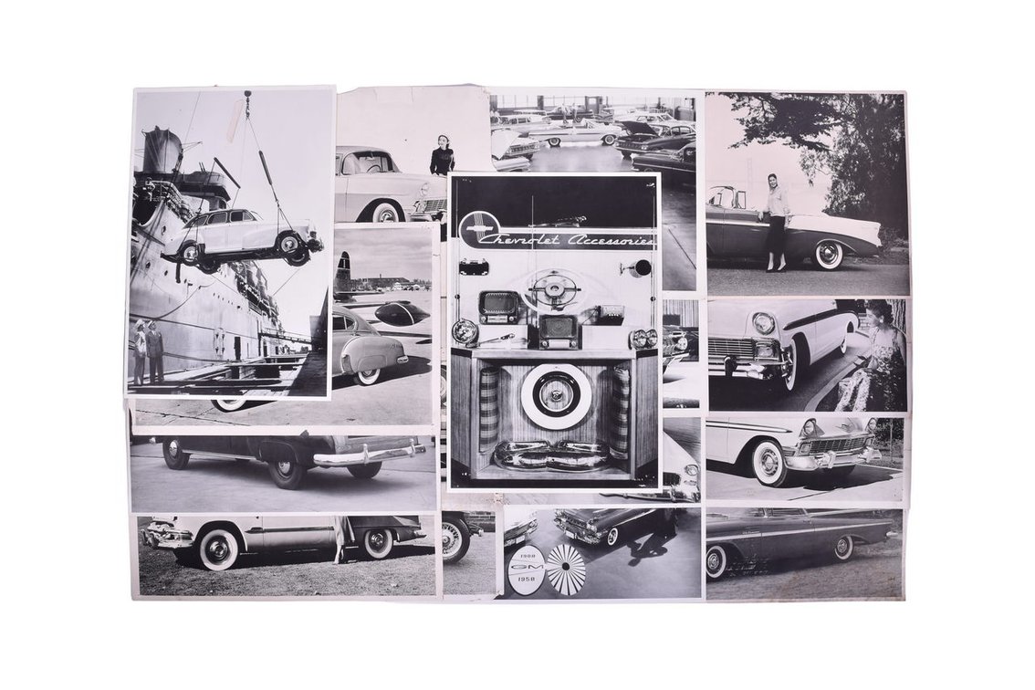 Sixteen Chevrolet Black and White Automobile Advertising Photographs 1930s-1960s