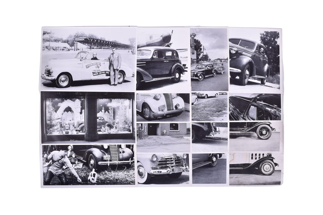 Fifteen Chevrolet Black and White Automobile Advertising Photographs 1930s-1940s