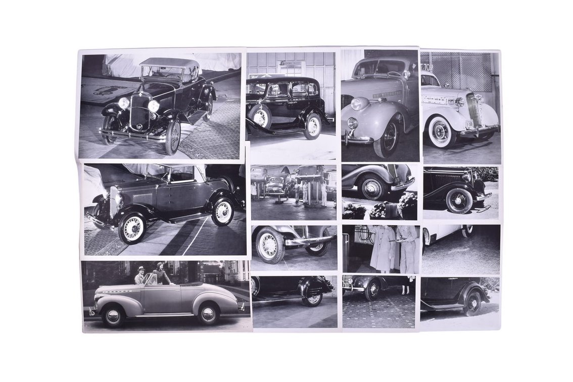 Fifteen Chevrolet Black and White Automobile Advertising Photographs 1930s-1960s