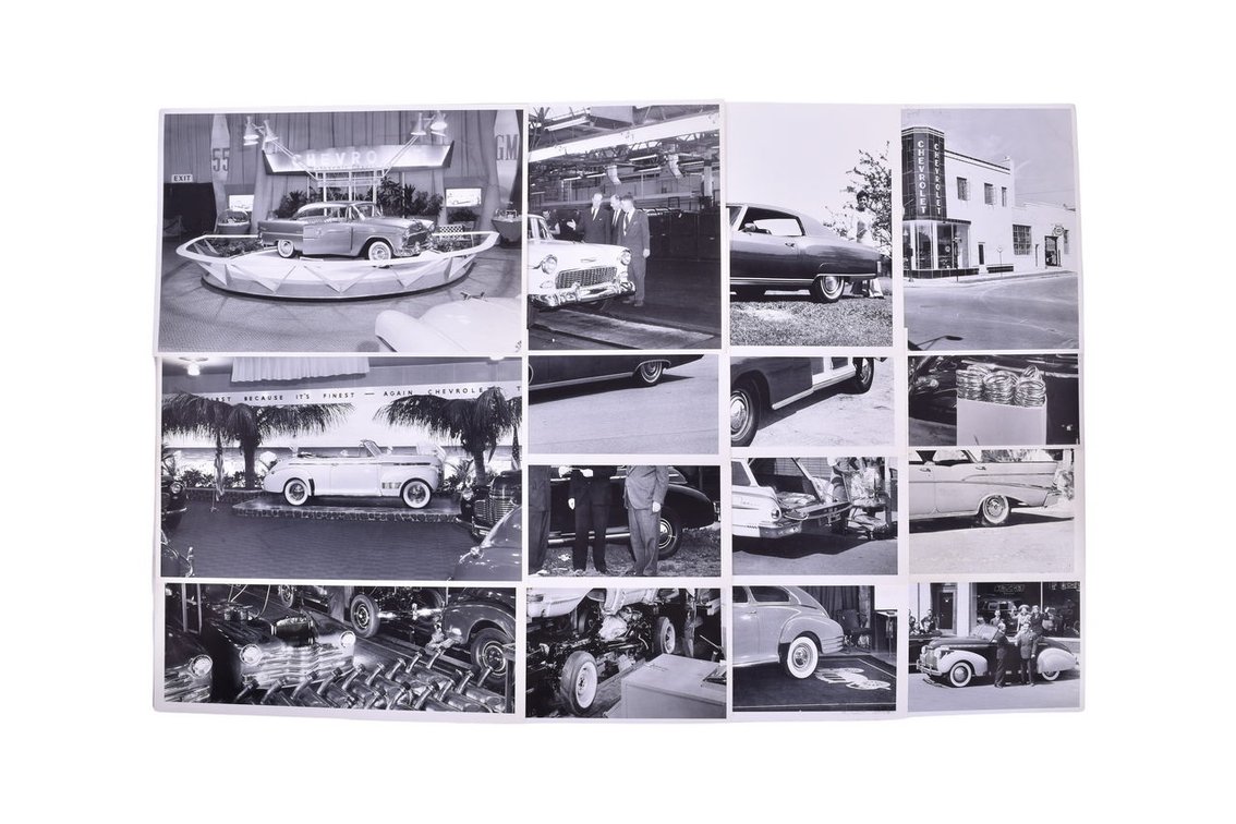 Fifteen Chevrolet Black and White Automobile Advertising Photographs 1930s-1970s