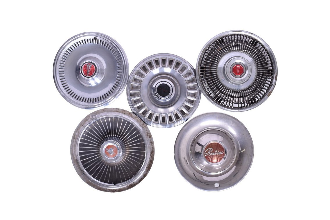 Five Vintage Hub Cabs - Pontiac and Mercury
