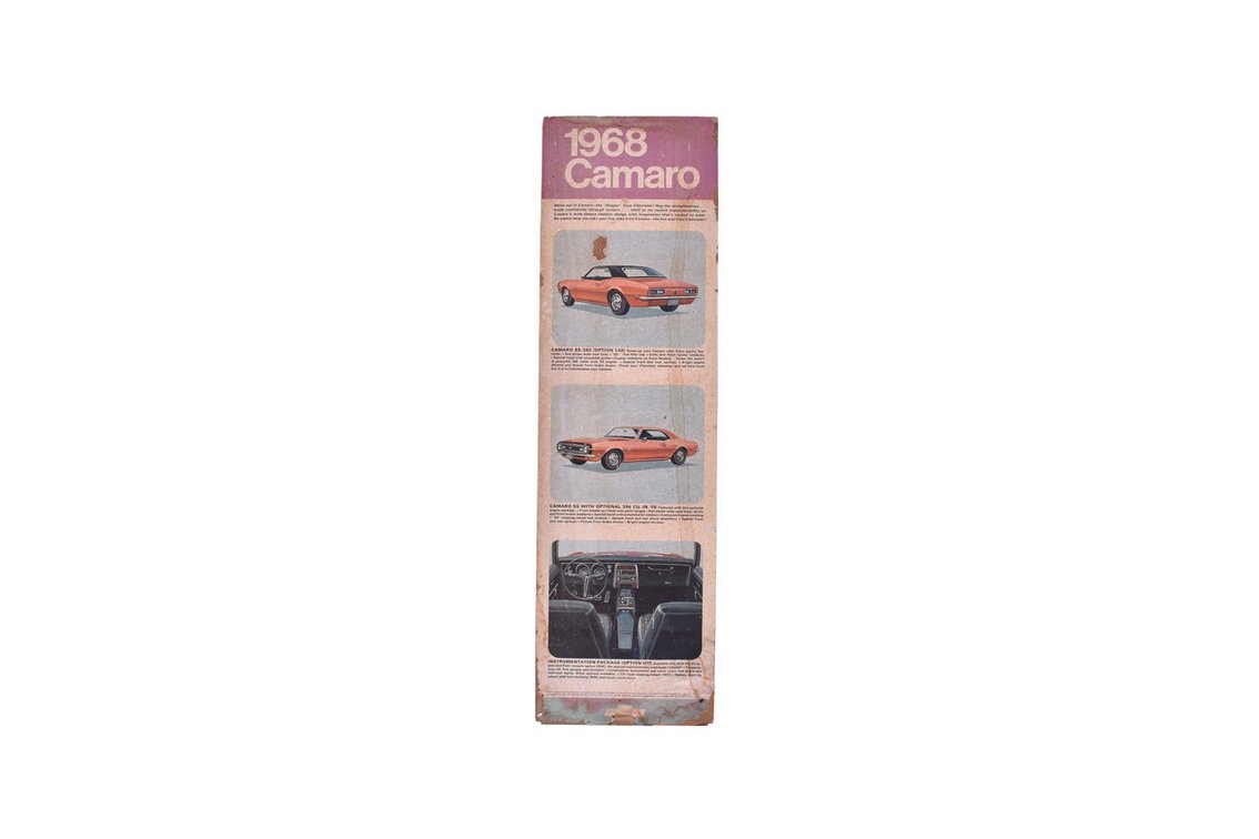 1968 Chevrolet Camaro Car Dealership Showroom Advertising Sign