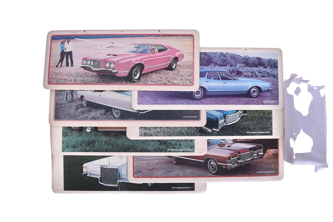 Seven Car Dealership Advertising Signs 1972-1973 Mercury and Lincoln