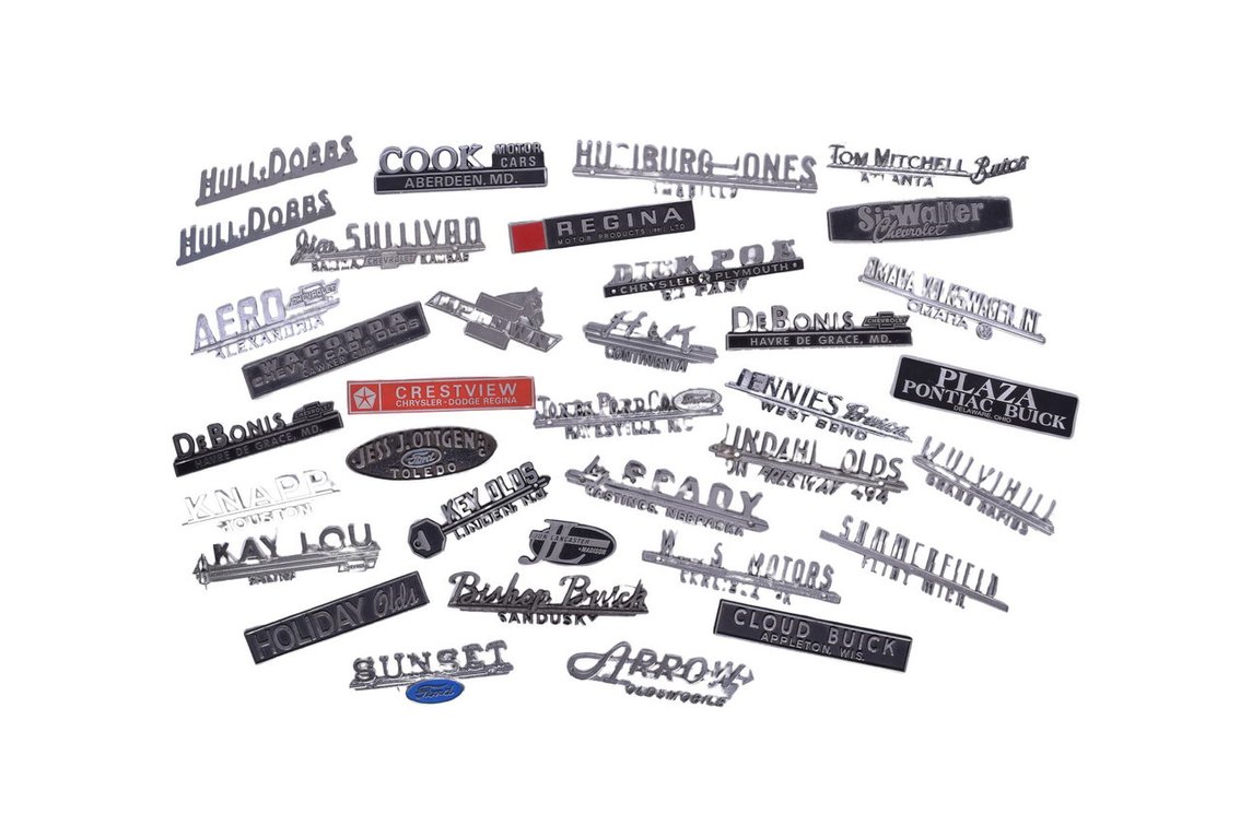 Thirty Five Car Dealership Trunk Badges / Name Emblems