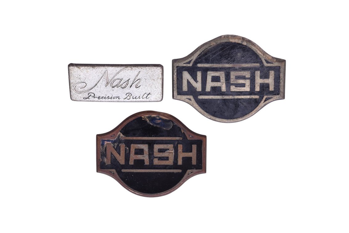 Group of Three Nash Motor Car Company Emblem Badges