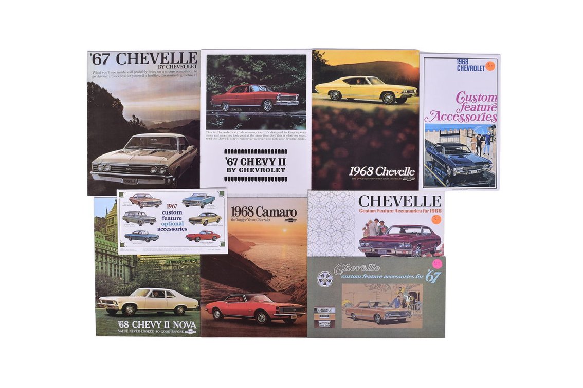 Nine Late 1960s Chevrolet Dealership Promotional Materials