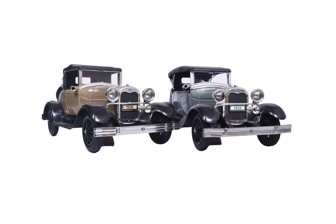 Pair of Ceramic Decanters - 1928 and 1929 Ford