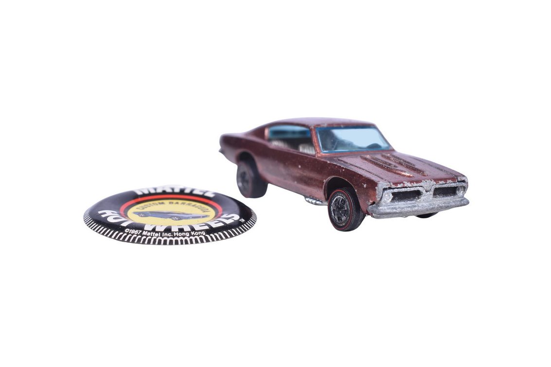 1968 Hot Wheels Redline Custom Barracuda in Copper w/ Button